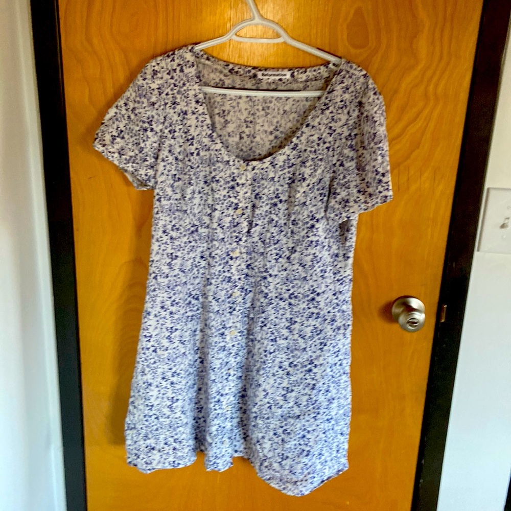 Reformation Margeaux Front Button Minidress